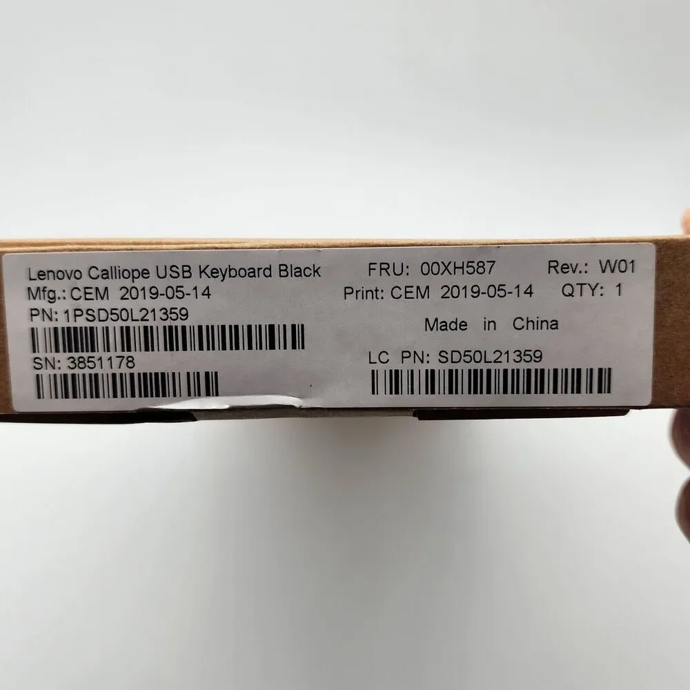 Lenovo Calliope 00XH587 Black USB Wired Desktop US Keyboard 1PSD50L21359 NIB